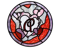 styles of heart alphabet stained glass patterns