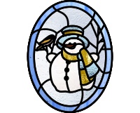 stained glass snowman patterns