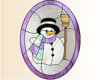 stained glass snowman patterns