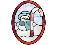 stained glass snowman patterns