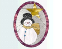 stained glass snowman patterns