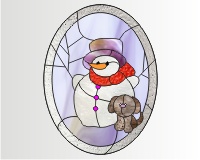 stained glass snowman patterns