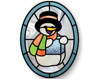 stained glass snowman patterns