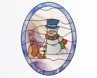 stained glass snowman patterns