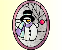 snowman stained glass patterns