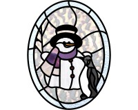 stained glass snowman patterns