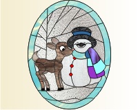 snowman series stained glass patterns