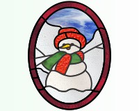 snowman series stained glass patterns