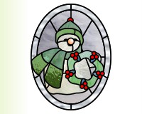 stained glass snowman patterns