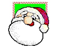 simple santa counted cross stitch pattern