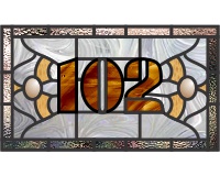 (image for) 102 transom pattern, stained glass, glass printing, painting