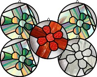 (image for) 5 round suncatcher patterns, gifts for the holidays