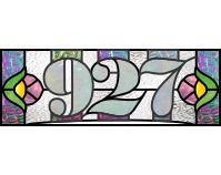 (image for) 927 var 1 house number transom stained glass pattern