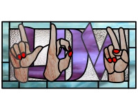 (image for) American sign language initials "LDV" letters and hands