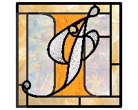 (image for) Letter I doubled up, bold and script font, simpler, pattern for stained glass, easier cuts