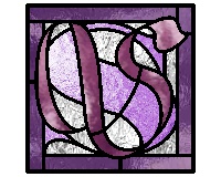 (image for) Letter S doubled up simpler, pattern for stained glass, easier cuts