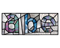 (image for) Abe, stained glass pattern, lower case letters