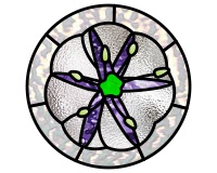 (image for) Allium, stained glass pattern, image for printing, coloring