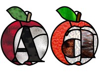 alphabet apple suncatchers for school and nursery your custom letter