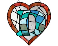 (image for) Alphabet broken hearts simpler, suncatcher "D"