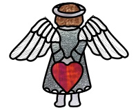 (image for) Angel heart suncatcher