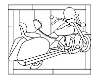 (image for) Bike two seater (brads on the leather)