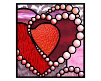 (image for) Caleb's heart - heart abstract and many jewels