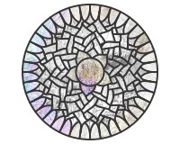 (image for) Chakra Sahasrara variation 4, pattern for stained glass mandala