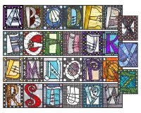 contemporary, wild font, stained glass patterns, A - Z, pdf download