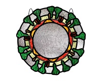 ornament or suncatcher sun catcher pattern of covid SARS virus pattern for stained glass