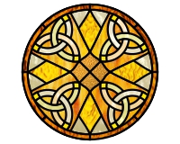 (image for) Cross - triquetra 4 pattern for stained glass