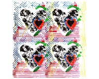 (image for) Heart stamps, 4 variations, 4 hearts, printable, digital file, pdf