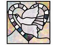 (image for) Hearts dove 2024 var 3 pattern for stained glass