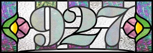 (image for) 927 var 1 house number transom stained glass pattern - Click Image to Close