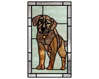 (image for) Long haired retriever (3) pattern for stained glass