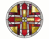 (image for) Nested crosses, var 3, round pattern for stained glass