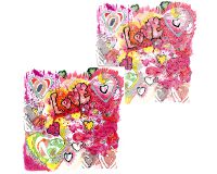(image for) Street art hearts LOVE, decal printable,