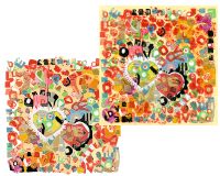 (image for) Street art heart, black white, yellow, pdf two versions
