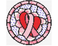 (image for) xst breast cancer pattern, hearts, cross stitch pdf