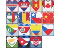 (image for) Heart flags, countries that begin with the letter C