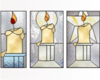 (image for) 3 Candle ornament (suncatchers)