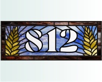 (image for) 812 transom wheat 1 (house number transom)