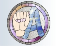 american sign language ASL alphabet stained glass patterns