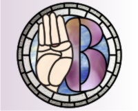 (image for) American sign language alphabet - B 1 round format