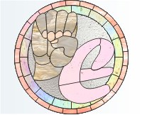 (image for) American sign language alphabet - E round format