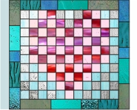 (image for) Aaron's stained glass hearts and squares