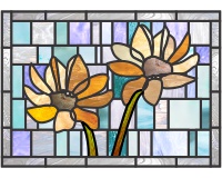 (image for) Abstract floral faux bargello