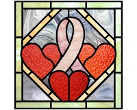 (image for) Breast cancer ribbon (3) hearts