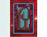 light bright jewels stained glass pattern letter A