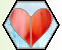 (image for) Easy heart stepping stone mosaic pattern